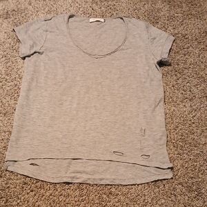 Light Gray Women's Short Sleeve Scoop Neck Tee